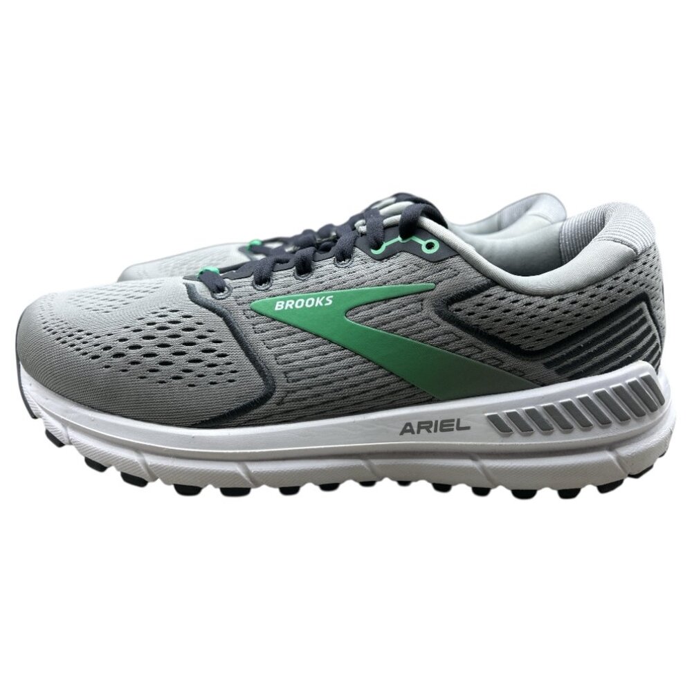Brooks Women's Ariel '20 Running Shoes-Alloy/Blackened Pearl/Green - Size 9 (2E)